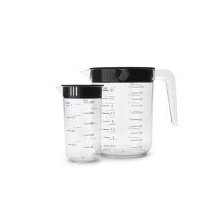 Brabantia Tasty+ Maatbeker Set 1L+250 ml Zwart/Transparant