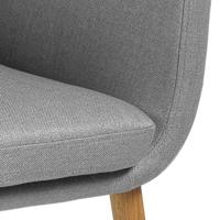 Eetkamerstoel Uppsala - stof - lichtgrijs - Leen Bakker - thumbnail