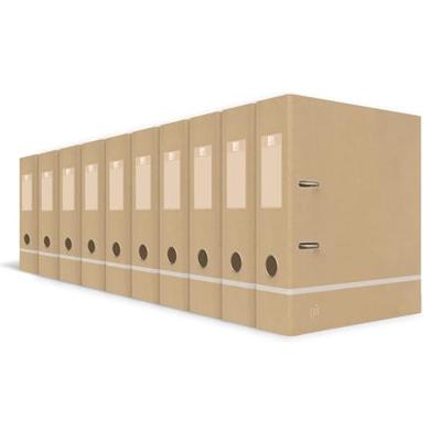 Ordner oxford touareg a4 80mm karton naturel/wit | 10 stuks