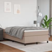 Boxspring met matras kunstleer cappuccinokleurig 120x200 cm - thumbnail