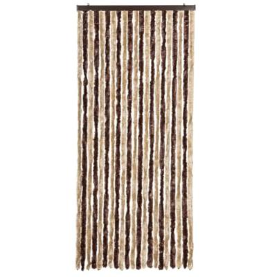Vliegengordijn 90x220 cm chenille beige en lichtbruin