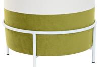 Voetensteun DKD Home Decor Natuurlijk Metaal Wit Groen (40 x 40 x 40 cm) - thumbnail