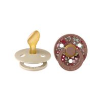 OUTLET BIBS x Liberty Fopspeen (2-pack) Anatomical Chamomile Lawn - Woodchuck Mix-2 (6-18 mnd) - thumbnail