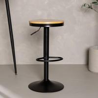 Nohr Verstelbare Barkruk 'Tiani' Eikenlook (zithoogte 60-80cm) - thumbnail