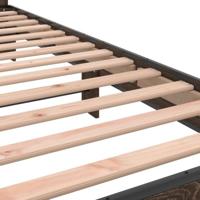 Bedframe bewerkt hout en metaal bruin eikenkleurig 90x200 cm - thumbnail