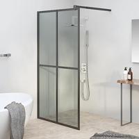 VidaXL Inloopdouchescherm 100x195 cm donker gehard glas - thumbnail