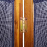 Kamerscherm met 4 panelen 280x180 cm donkerblauw - thumbnail