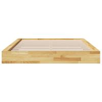 Bedframe zonder matras 140x200 cm massief hout eiken - thumbnail
