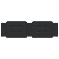 Hoofdbordkussen 180 cm kunstleer zwart - thumbnail