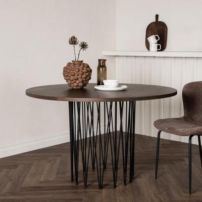 Nohr Ronde Eettafel 'Danni' 120cm, kleur Mokka Nohr Ronde Eettafel 'Danni' 120cm, kleur Mokka