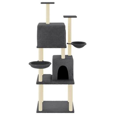 VidaXL Kattenmeubel met sisal krabpalen 180 cm donkergrijs VidaXL Kattenmeubel met sisal krabpalen 180 cm donkergrijs