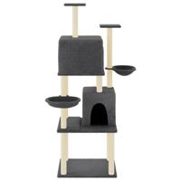 VidaXL Kattenmeubel met sisal krabpalen 180 cm donkergrijs - thumbnail
