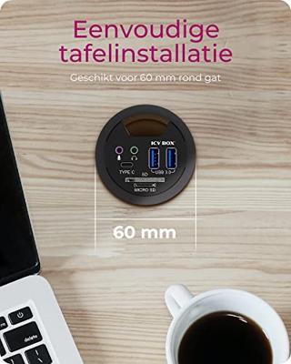 ICY BOX ib-hub1404a usb-hub (zwart)