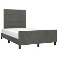 Bedframe zonder matras 120x200 cm fluweel donkergrijs - thumbnail