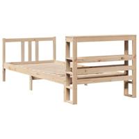 Bedframe met hoofdbord massief grenenhout 90x190 cm - thumbnail