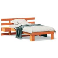 Bedframe met lade met hoofdeinde Wasbruin 75 x 190 cm Massief grenenhout - thumbnail