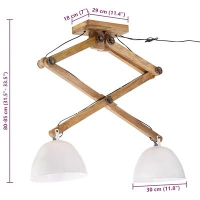 Plafondlamp 25 W E27 29x18x85 cm wit Plafondlamp 25 W E27 29x18x85 cm wit