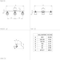 Eglo Messing plafondspotSeras 3x GU10 - 900172 - thumbnail