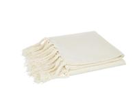 J-Line plaid Franjes - katoen - ecru - 180 x 130 cm - thumbnail