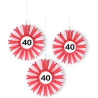 Honeycomb waaier verkeersbord 40 jaar - thumbnail