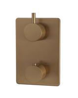 Afbouwdeel Inbouwthermostaat Wiesbaden Caral 2-Weg Geborsteld Brons Koper - thumbnail