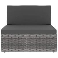2-delige Loungeset poly rattan grijs - thumbnail