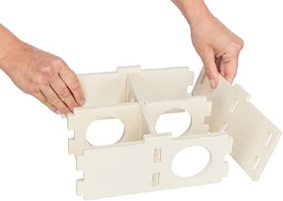 TRIXIE KNAAGDIERHUIS 4 KAMERS ONBEHANDELD HOUT NATUREL 30X30X12 CM