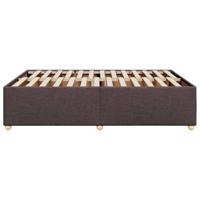 Bedframe zonder matras stof donkerbruin 140x200 cm - thumbnail