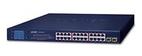 PLANET 24-poort 10/100/1000T 802.3at PoE Switch + 2-poorts Gigabit Enterprise en LCD-monitor voor PoE 300 watt - thumbnail