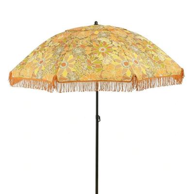 Stokparasol Bloem Bruin/Geel dia220 cm Mica Decorations - Mica decorations