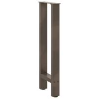 Console tafelpoten 2 st 38x(72-73) cm staal naturel - thumbnail