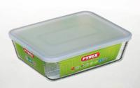 Pyrex cook & freeze glazen ovenschaal + deksel 4l transparant - thumbnail