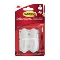 3M Command-medium Designer-haak (l x b x h) 79 x 29 x 29 mm Wit Inhoud: 2 stuk(s) - thumbnail
