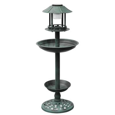 VidaXL Vogelbad/voederhuisje met solarverlichting VidaXL Vogelbad/voederhuisje met solarverlichting