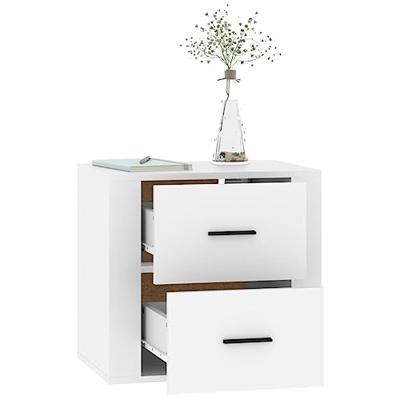 Nachtkastje wandgemonteerd 50x36x47 cm wit Nachtkastje wandgemonteerd 50x36x47 cm wit