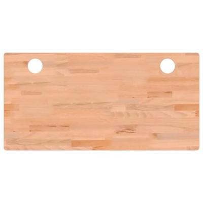 Bureaublad 110x55x2,5 cm massief beukenhout - thumbnail