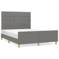 Bedframe zonder matras stof donkergrijs 140x200 cm - thumbnail