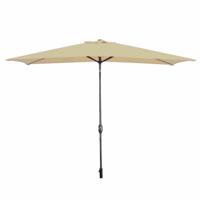 Marbueno Parasol Staal 8 Spaken 200x300 cm Polyester Bruin Tuin, Zwembad, Terras - thumbnail