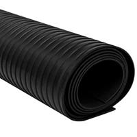 Rubberen anti-slip vloermat 2x1m breed geribbeld - thumbnail