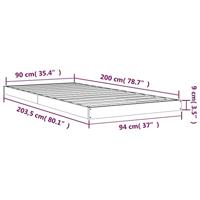 Bedframe massief grenenhout wit 90x200 cm - thumbnail