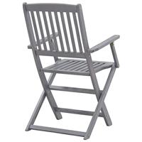 Tuinstoelen inklapbaar 4 st massief acaciahout - thumbnail