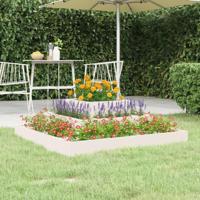 VidaXL Plantenbak 80x80x27 cm massief grenenhout wit - thumbnail