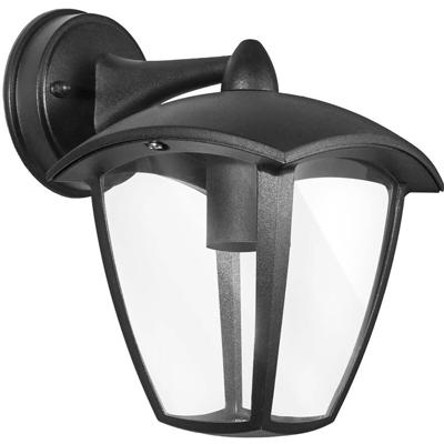 LED Tuinverlichting - Buitenlamp Nostalgisch - Aigi Nuosta Down - E27 Fitting - Mat Zwart - Aluminium