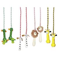 Goki springtouw dier met houten handvat - thumbnail