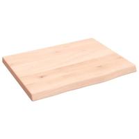 Wastafelblad 40x30x2 cm onbehandeld massief hout - thumbnail