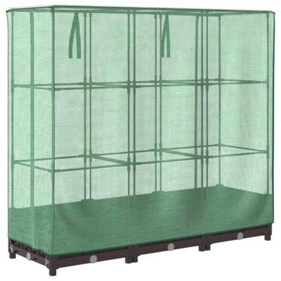VidaXL Plantenbak verhoogd met kashoes 120x40x123 cm rattanlook