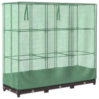 VidaXL Plantenbak verhoogd met kashoes 120x40x123 cm rattanlook - thumbnail