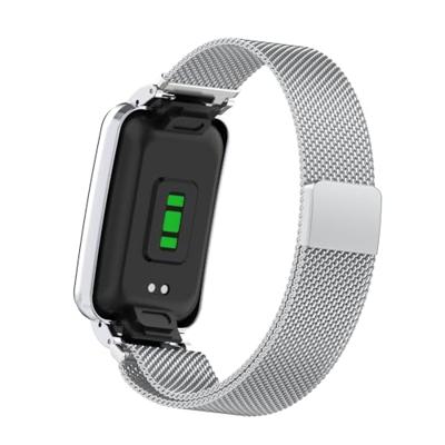 Milanese loop bandje met case - Zilver - Xiaomi Smart Band 7 Pro