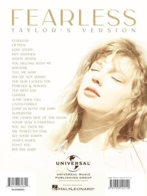Hal Leonard Taylor Swift Fearless (Taylor's Version) voor piano, zang en gitaar