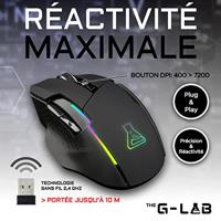 Wireless RGB Gaming Mouse De G -LAB 7200 DPI - Zwart - thumbnail